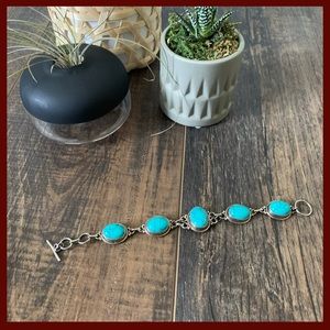 Turquoise And Sterling Silver Bracelet